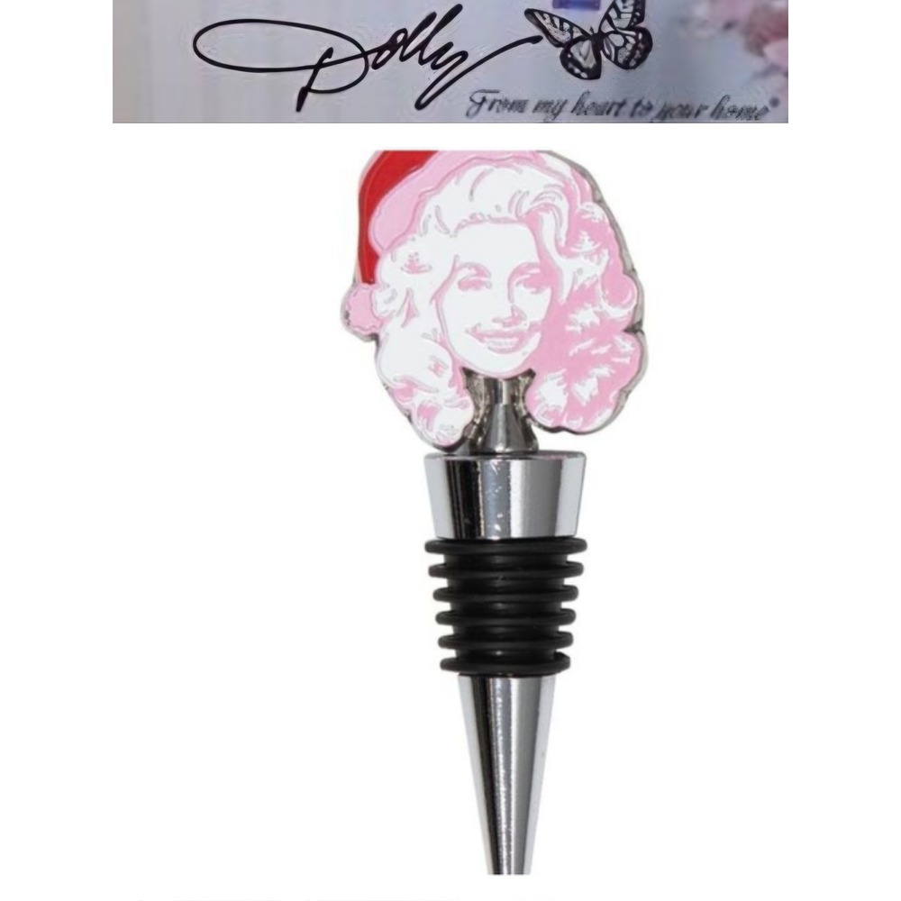 Dolly Parton Christmas Bottle Stopper